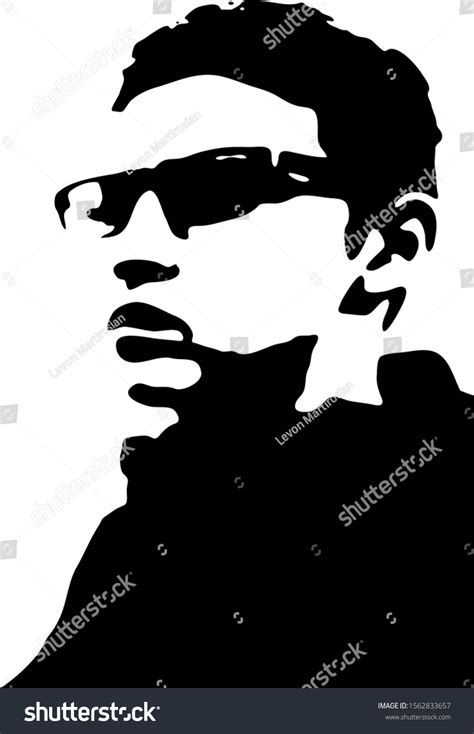 Graffiti Stencil Face Young Man Graffiti Stock Vector (Royalty Free ...