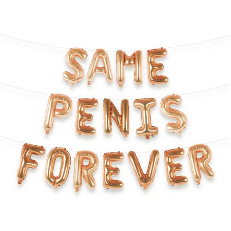 Bachelorette Party Supplies Same Penis Forever Balloon Letter Kit