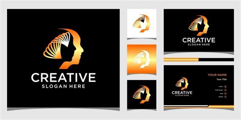 Face logo templates and business card design 1910521 Vector Art at Vecteezy