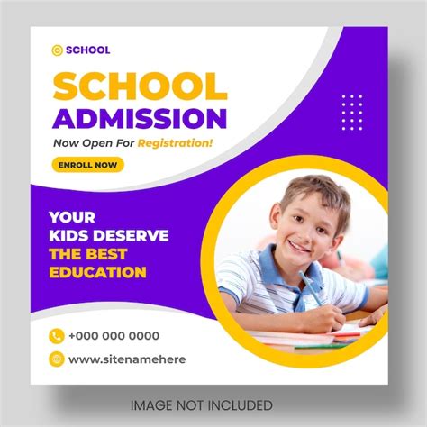 Premium Vector | School admission or back to school social media post ...