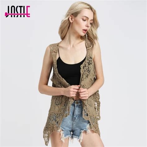 Gilet Jastie gilet Hippie Froral au Design rétro Vintage Crochet