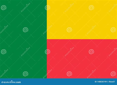 Vector Flag of Benin. Proportion 2:3. Beninese National Flag. Republic ...