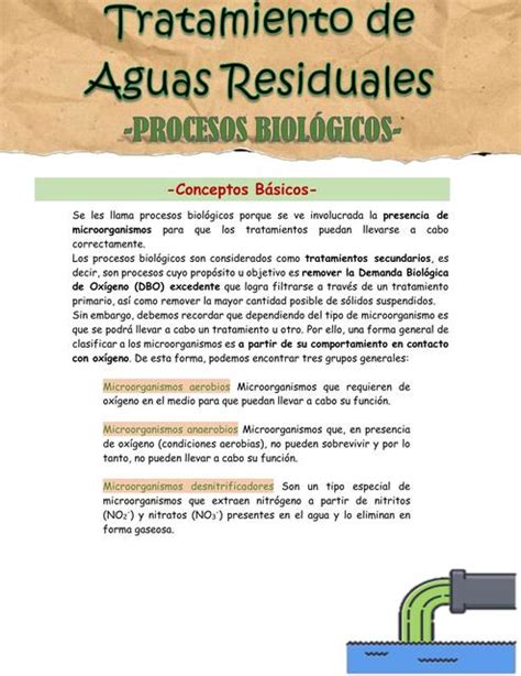 Investigación Procesos Biológicos Tratamiento de Aguas Residuales