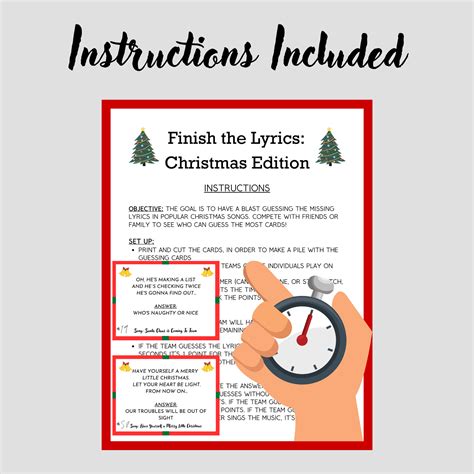 Finish The Lyrics Christmas Edition Christmas Song Trivia Game