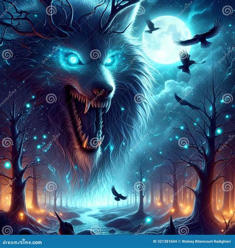 Fenrir Wolf Image from Ragnarok 2 Stock Illustration - Illustration of ...