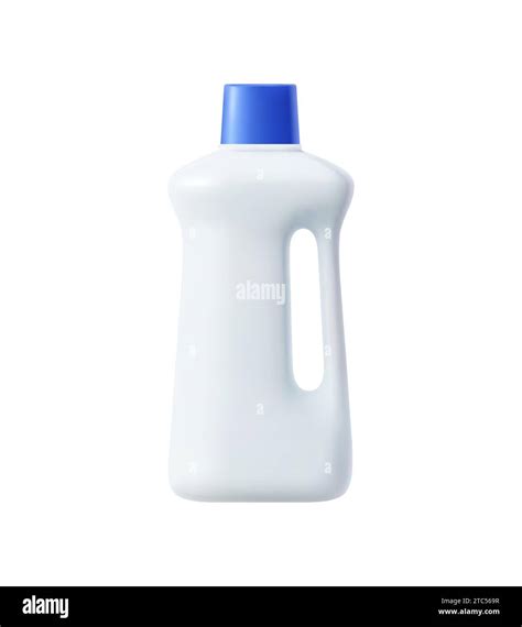 White Plastic Bottle Mockup For Cleaning Products And Detergents