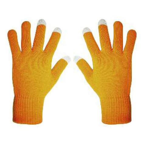 Touch Screen Gloves With Color Woven Label Conductive Fiber On Finger