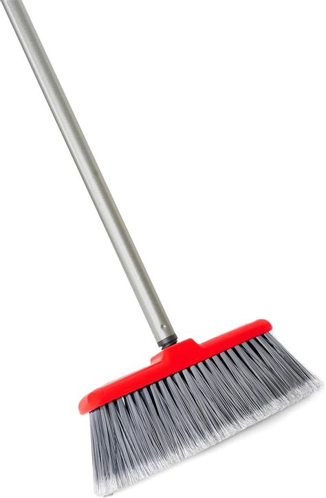 Fuller Brush Fiesta Red Kitchen Broom Complete â€“ 10â€ Sweeping Path Picks Up All Fine