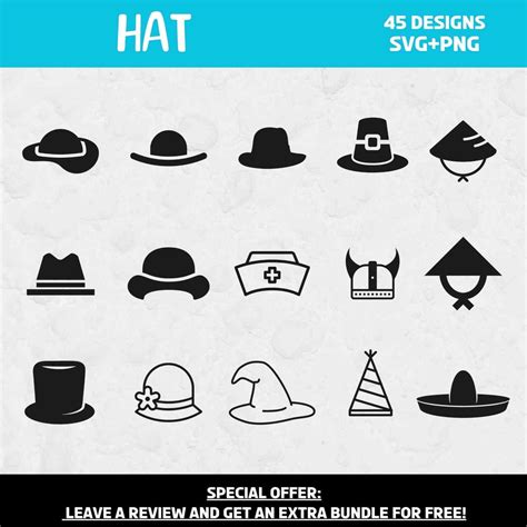 Large Hat SVG Bundle, Svg Files for Cricut, Hat Cut File, Large Clipart ...