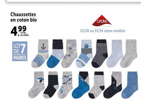 Promo Chaussettes En Coton Bio Chez Lidl