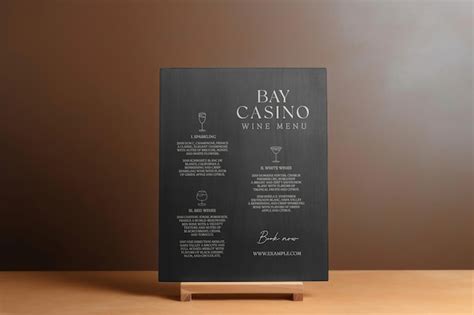 Black Wine Menu Stand Mockup Psd Premium Ai Generated Psd