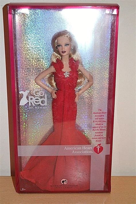 2007 Mattel Barbie Doll Go Red For Women American Heart Association For