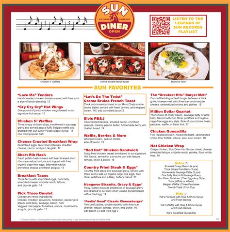 Menu – Nashville | Sun Diner