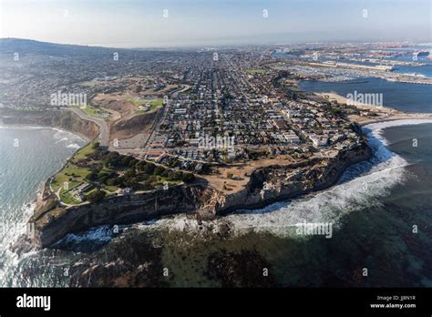 Aerial View Of San Pedro And The Pacific Ocean In Los Angeles