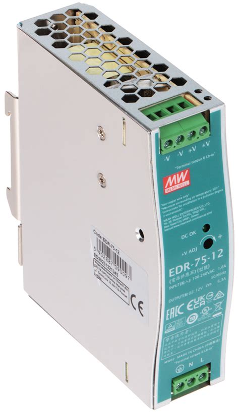 SWITCHING ADAPTER EDR 75 12 MEAN WELL DIN Rail Delta