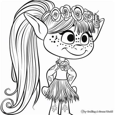 Poppy Trolls Coloring Pages Free And Printable