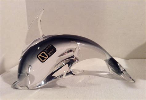 Vintage Hand Blown Murano Glass Dolphin Large V Nason And C Murano Italy Sticker 1738942748