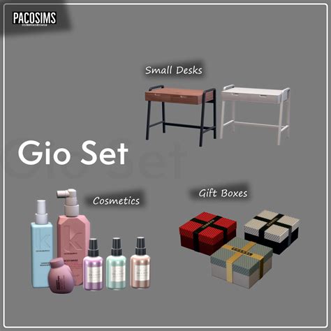 Pacosims Gio Set Kevin Murphy Cosmetics Low Poly Sims Ccs Mods