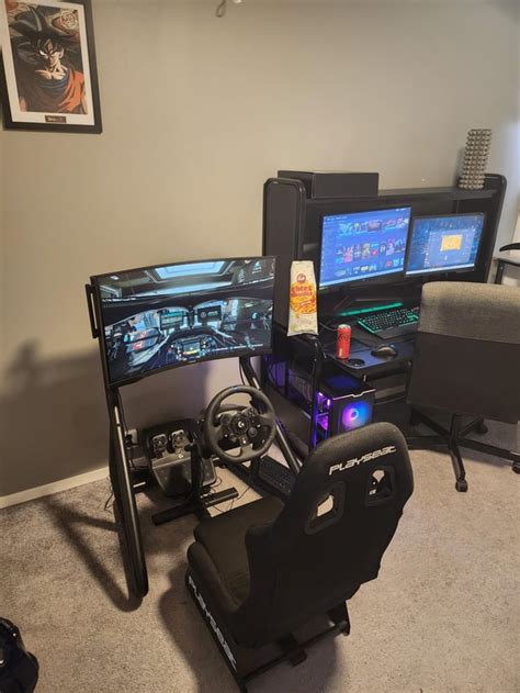 First Sim Rig In My Bedroom Next To My Gaming Setup 😊 R Simracing