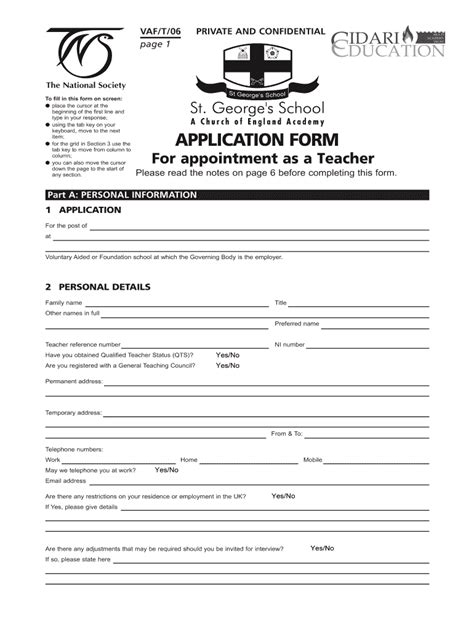 Fillable Online Tes Co Teaching Application Form Tes Fax Email Print