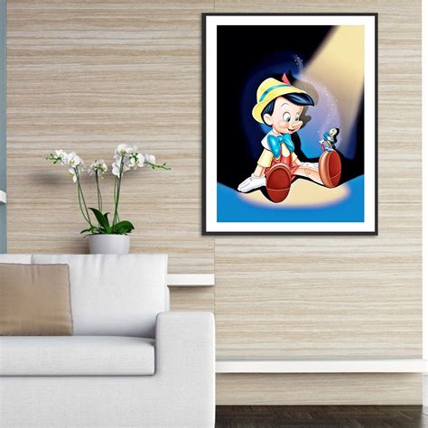 Cartoon Pinocchio 30 40cm Canvas Full Round Or Square Drill Diamond