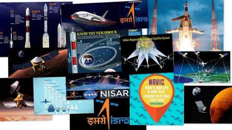 A Collage Representing Contribution Of India Towards Space Technology