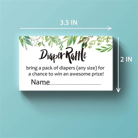 Buy Greenery Diaper Raffle Tickets For Girl Or Boy Baby Shower