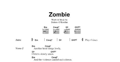 Guitar Chords Zombie