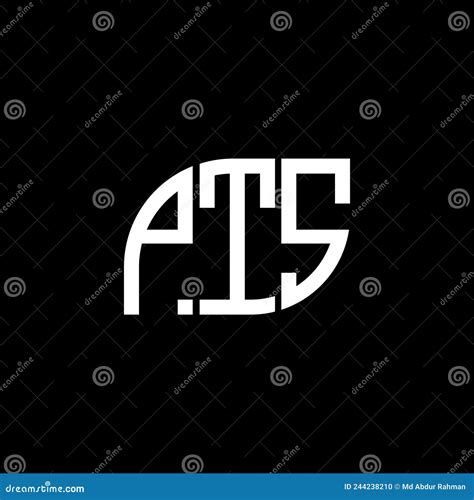 Pts Letter Logo Design On Black Background Pts Creative Initials Letter