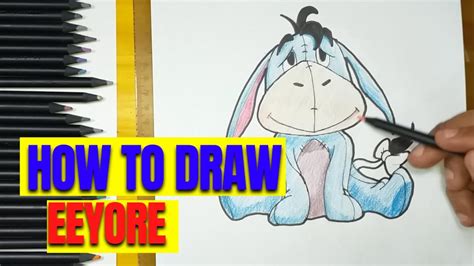 How To Draw Eeyore Winnie The Pooh Easy Drawing Tutorial Youtube