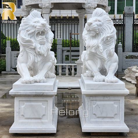 Marble Lion Statue - Relong Art Sculpture