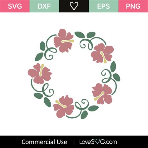 Rose Floral Wreath Svg