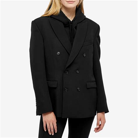 WARDROBE NYC Double Breasted Blazer Black END