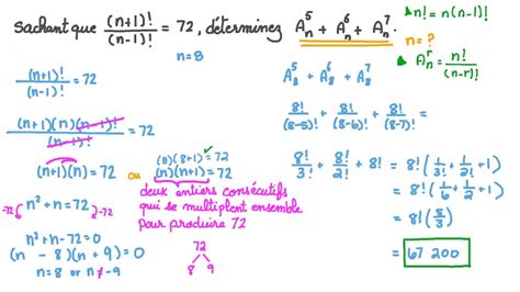 Vidéo Question Évaluer Les Factorielles Pour Déterminer Les Valeurs