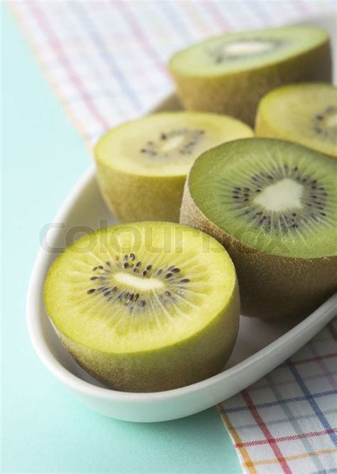 Sliced Kiwi Fruit Stock Image Colourbox