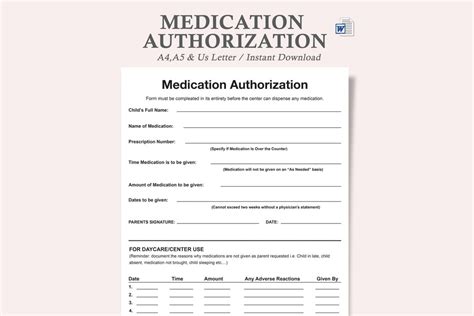 Medication Administration Form Daycare Medication Form For Daycare