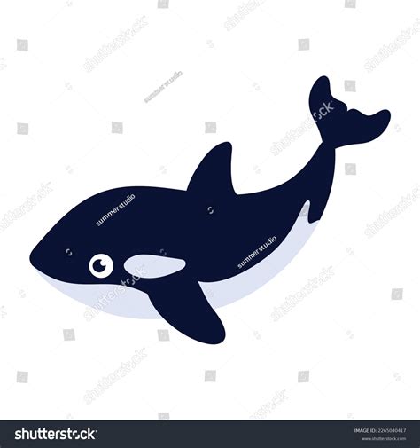 Cartoon Character Killer Whale Flat Vector Stock Vector (Royalty Free) 2265040417 | Shutterstock