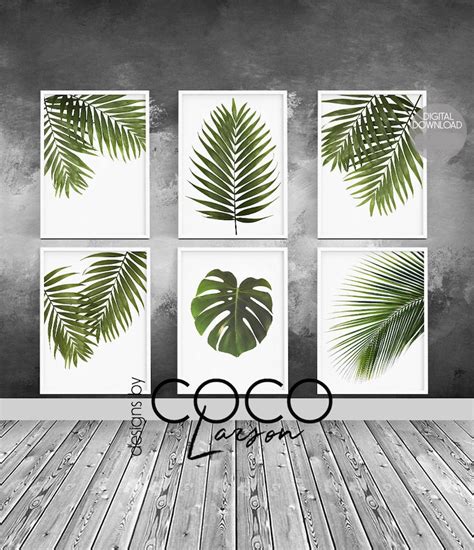 Leaf Decor Green Home Decor Anniversary T Leaf Print Etsy