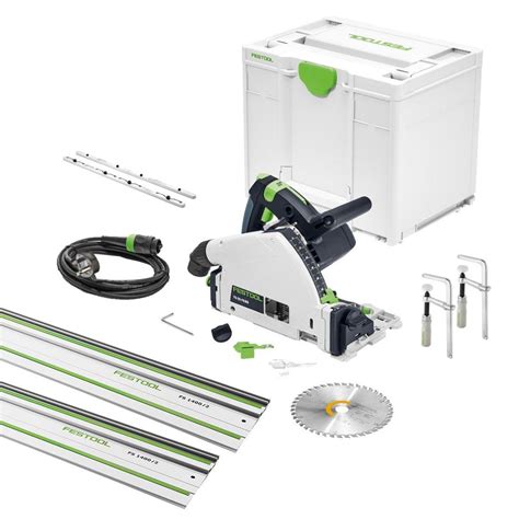 Festool Plunge Cut Saw Ts Febq Plus Fs Kit With X Guide Rails Bar