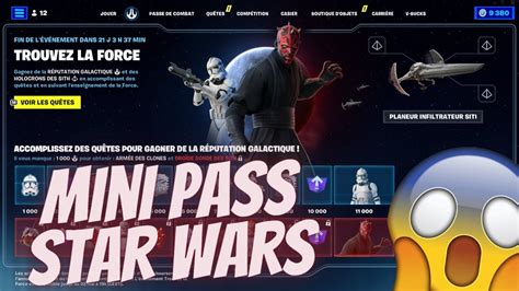 Voici Le Mini Pass Star Wars Gratuit Sur Fortnite Youtube