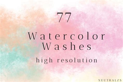 Watercolor Washes Png Mega Bundle Graphic By Neutralzsdesign · Creative