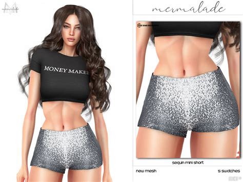 The Sims Resource Sequin Mini Short Mc515