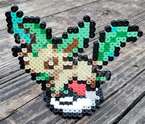 Leafeon Mit PokÉball Ständer Pokémon Pixel Art Perler Art Eur 1373
