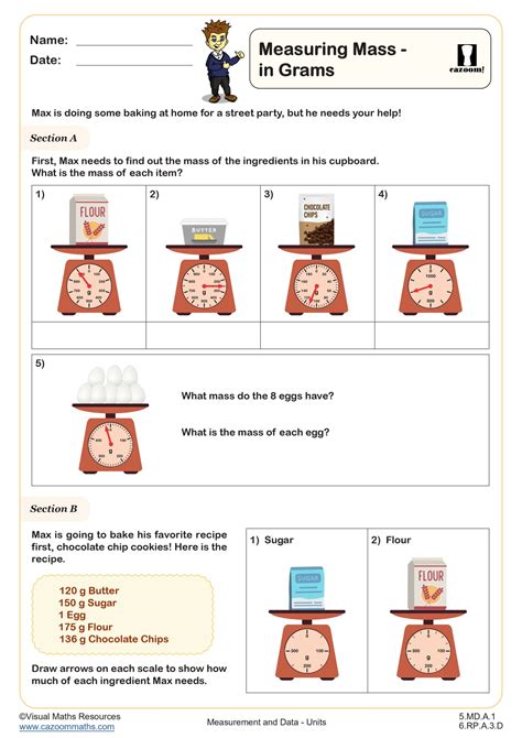 Measure Mass - in Grams Worksheet | Fun and Engaging 5th and 6th ...