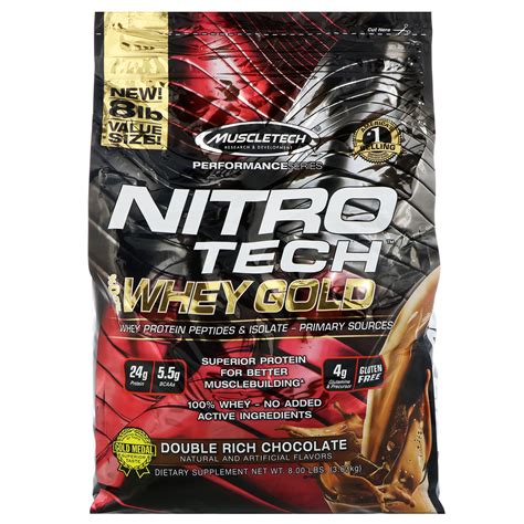 Muscletech Nitro Tech 100 Whey Gold Whey Protein Powder Double