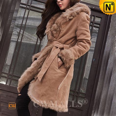 Cwmalls® Womens Toscana Shearling Sheepskin Parka Cw618019