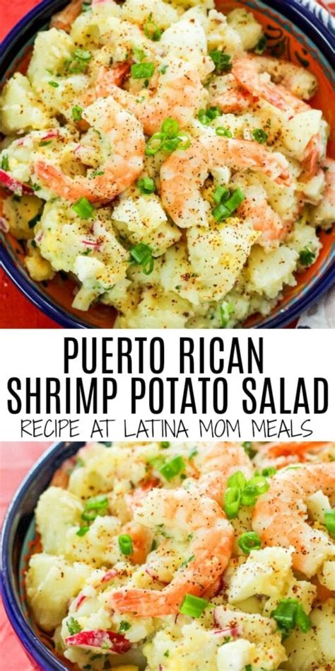 Puerto Rican Shrimp Potato Salad Mayo Free Latina Mom Meals