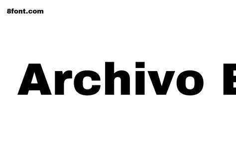 Archivo Black Font - Free Font Download