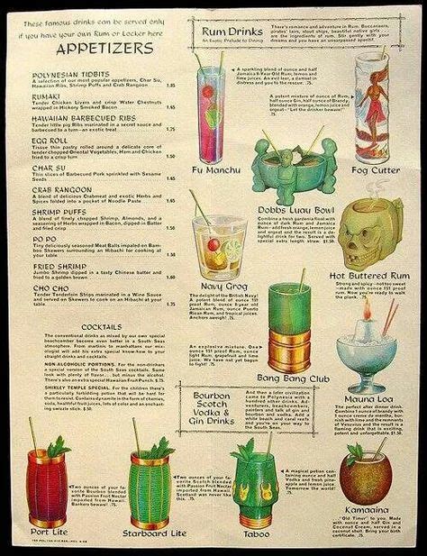 14 Vintage Tiki Menus Ideas Vintage Tiki Tiki Tiki Bar