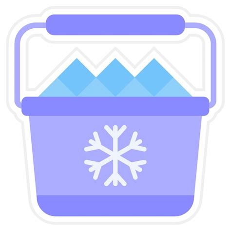 El Icono Del Cubo De Hielo Vector Premium